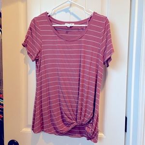 Burgundy striped tee. From stitch fix